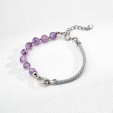 S925 Silver Fashion Simple Crystal Bracelet