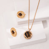 Sterling Silver Tiger's Eye Earrings – exuding a vintage and luxurious vibe!