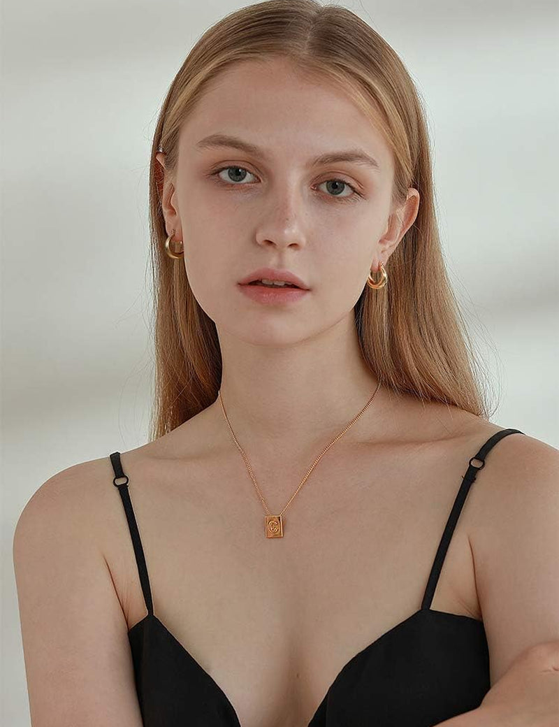 Chunky Gold Hoop Earrings for Women Cute Fashion Hypoallergenic Earrings Minimalist Jewelry Gift