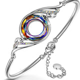 "Rise from the Ashes" Phoenix Bracelet Made with Crystals from Austria, Adjustable Bangle Bracelet for Women 7"+2", Packaged with Jewelry Box, Birthday Gift for Women, Symbol of Luck and Renewal