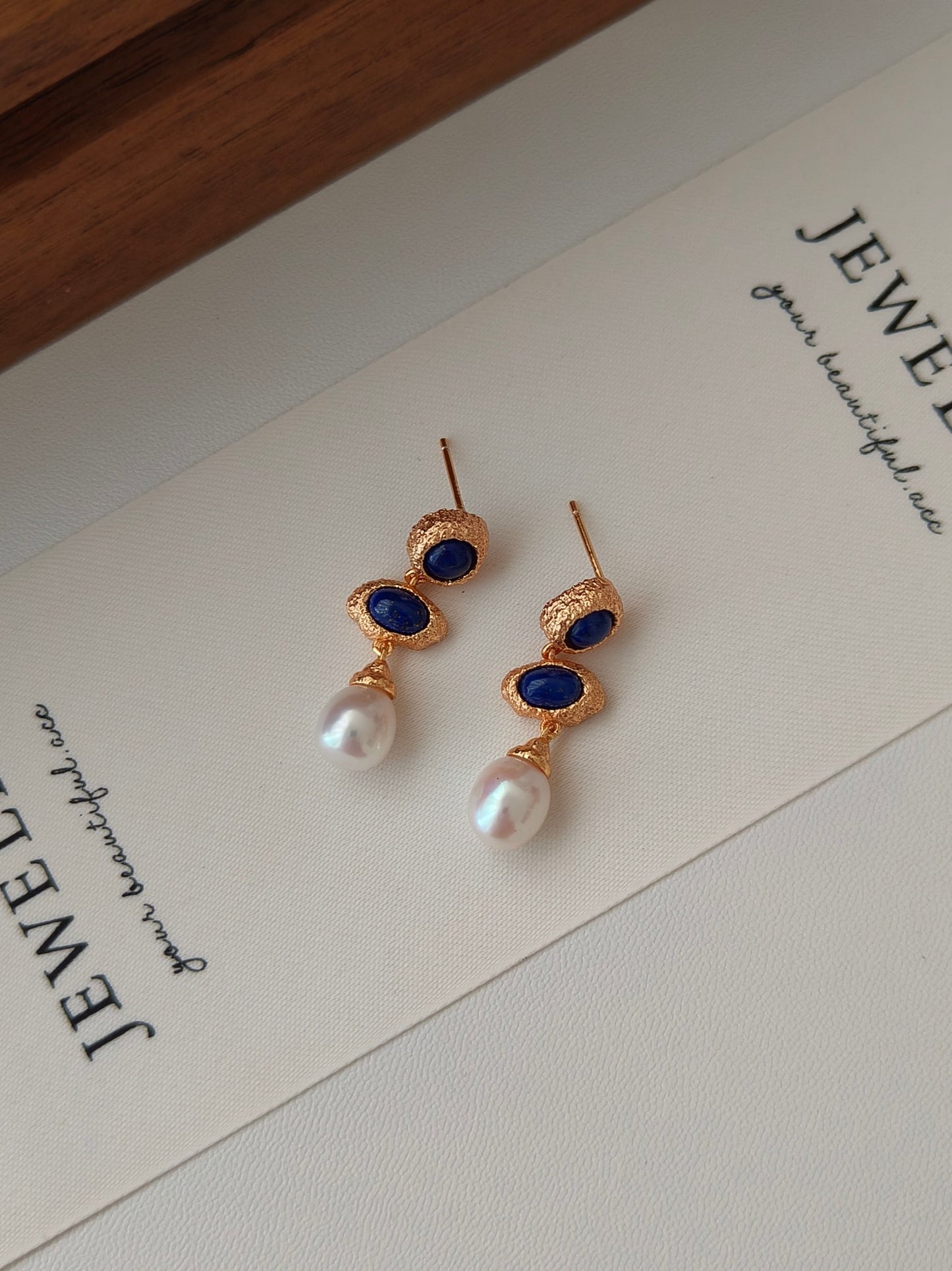 Full S925 Pure Silver Plated with 18K Real Gold | Natural Freshwater Pearl | Goldstone Earrings