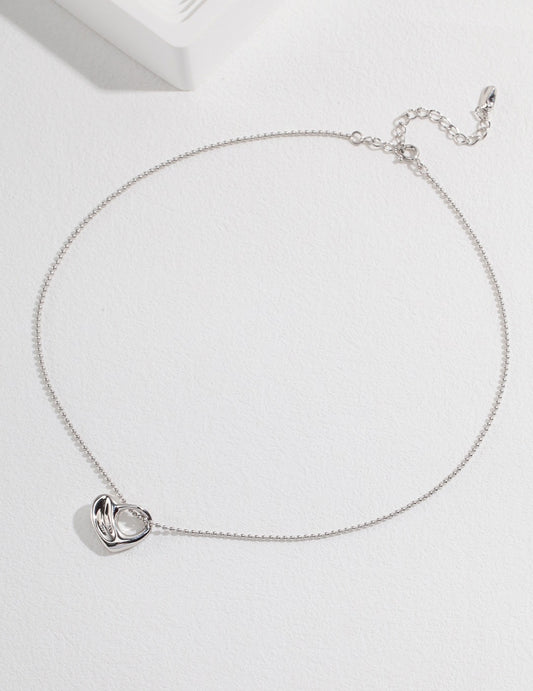 Sterling Silver Heart Necklace.